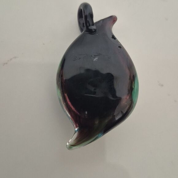 Murano Glass Bird Pendant with Blue Flower - Picture 5 of 16